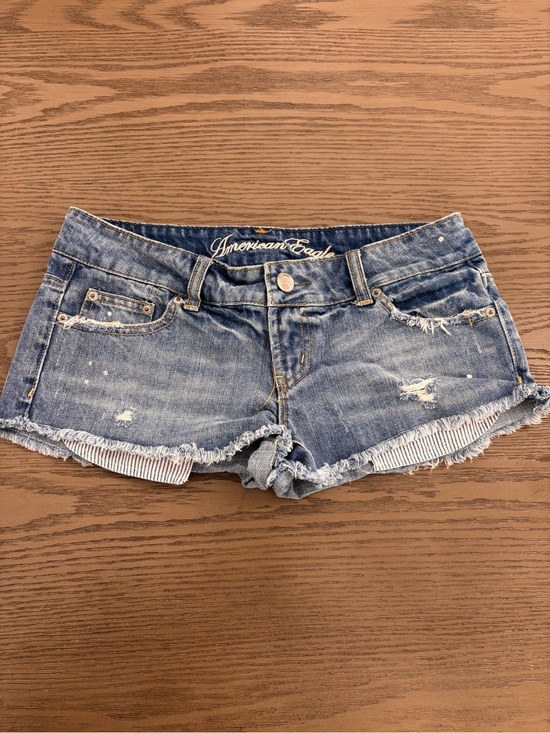 American Eagle Outfitters Pants - American Eagle Micro Women’s Blue Distressed Denim Shorts